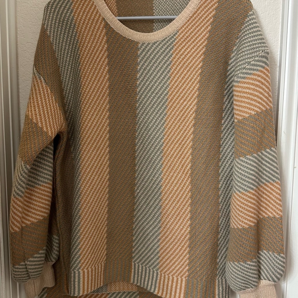 EUC Striped Sweate and Skirt Set